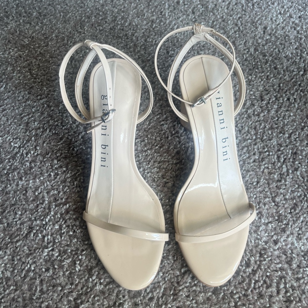patent nude gianni bini heels